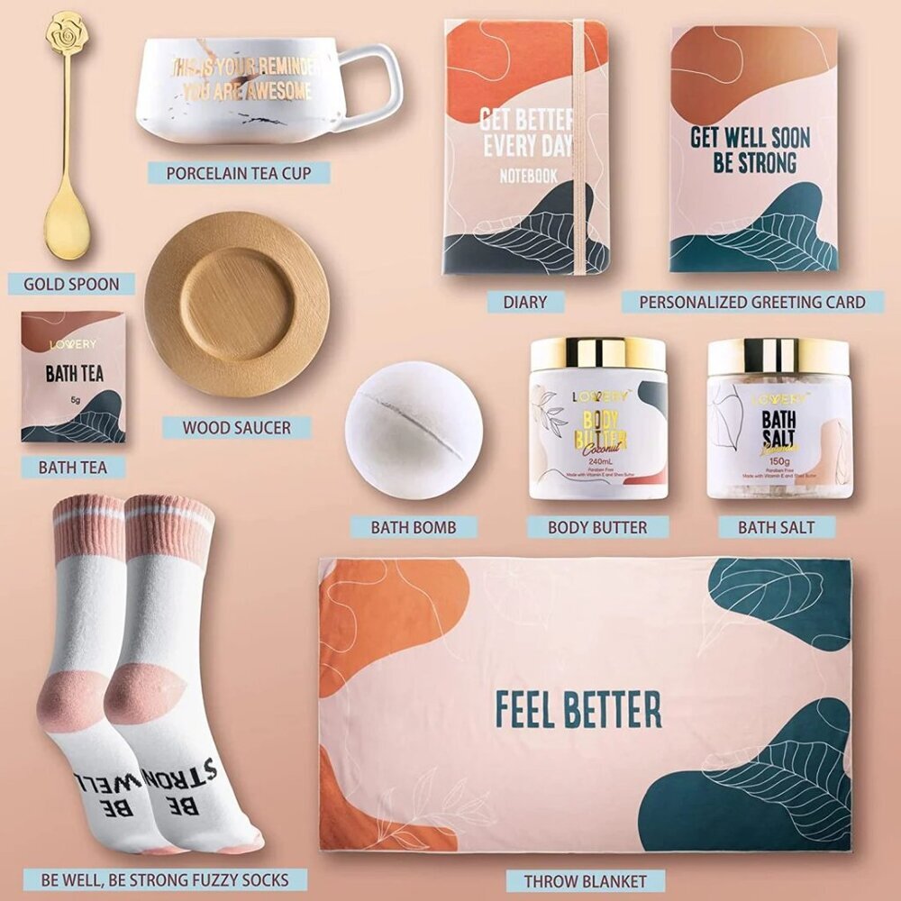 Get Well Soon Box - 13Pc Care Package.